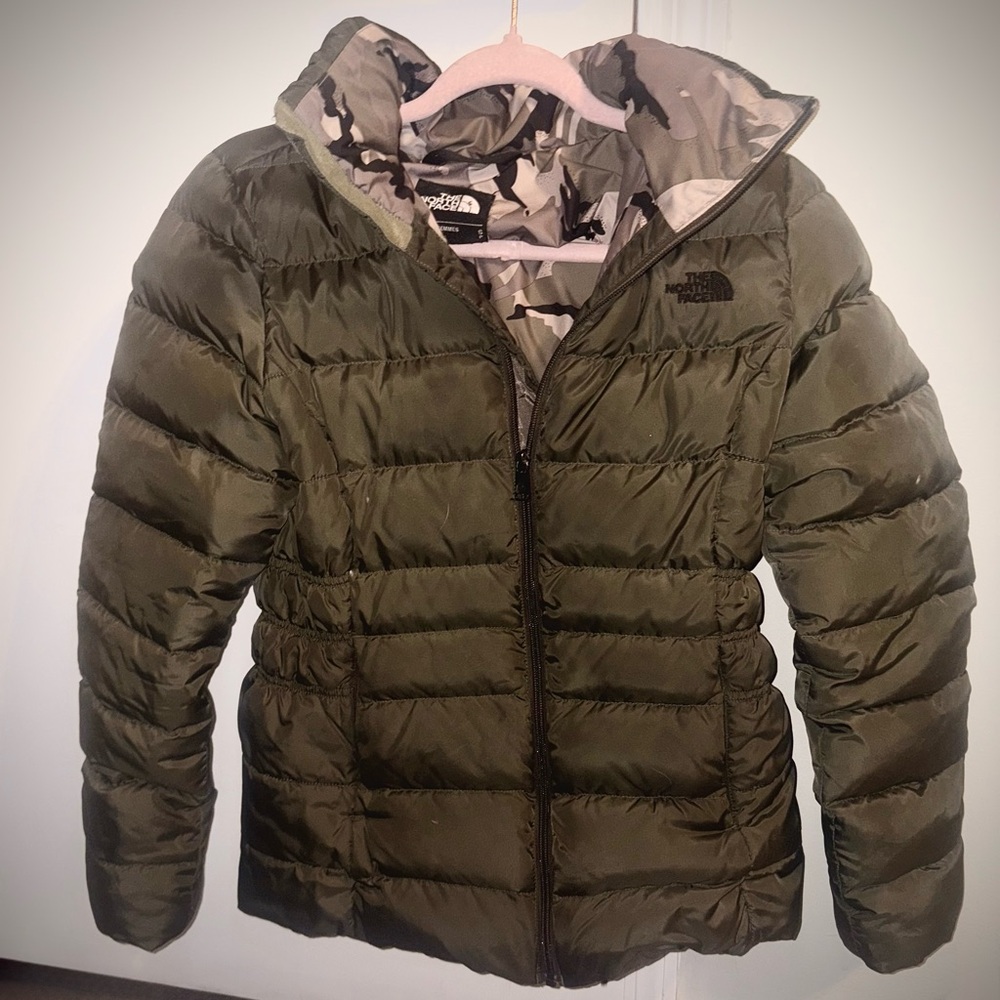 The North Face Women's Olive Green Quilted Puffer Jacket